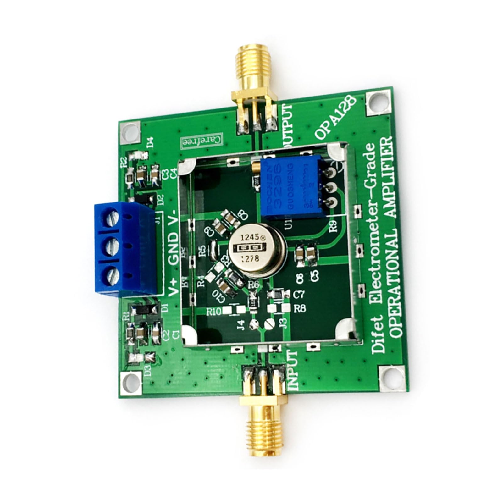 Amplificador funcional de precorriente extremadamente baja 75fA para aplicaciones de electrometro con resistencia en amplificadores de masa para equipos científicos