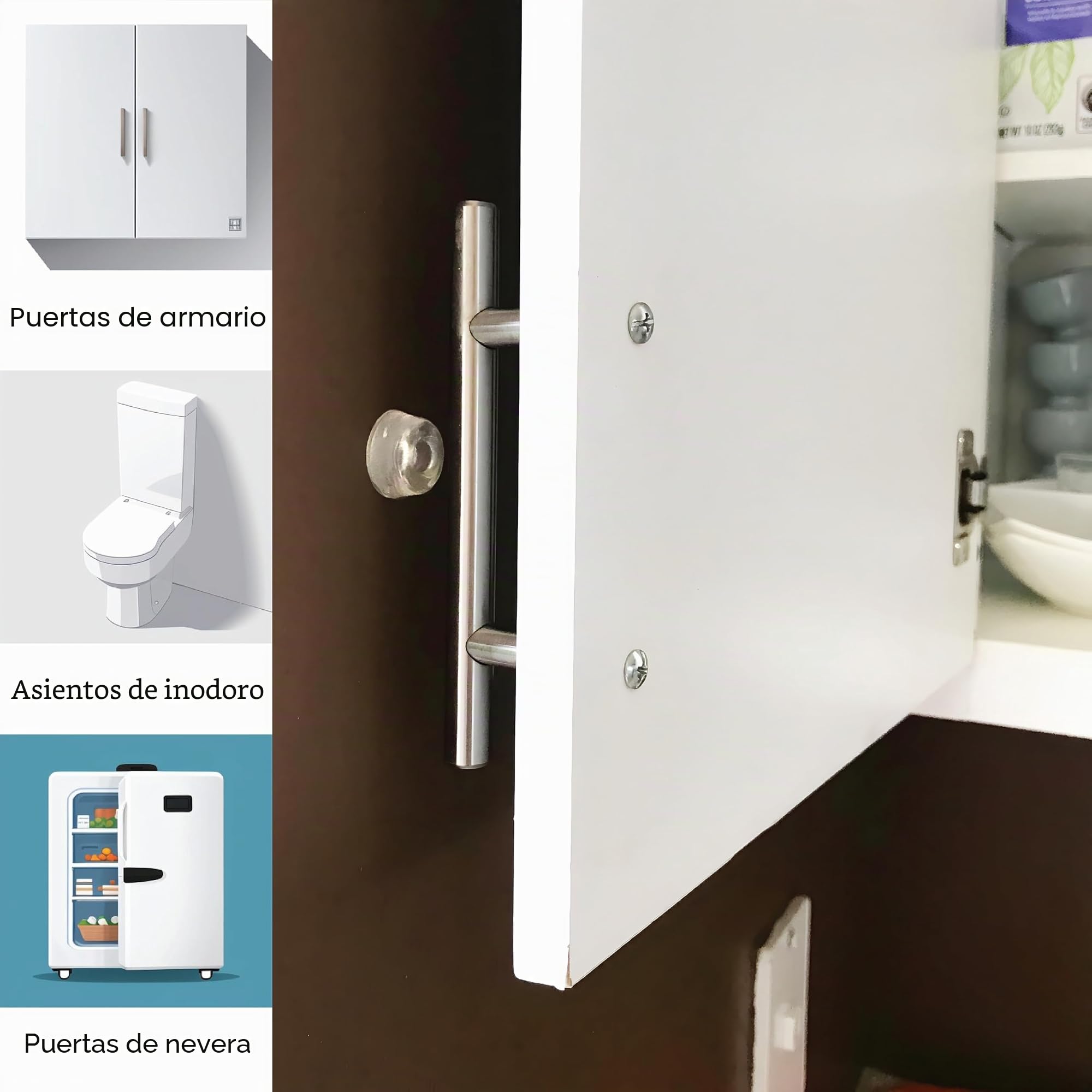 Parachoques pequeños Transparentes para pomos de Puerta (Juego de 12) topes de Puerta autoadhesivos, Protectores de Pared, Patas de Goma para Altavoces, electrónica, Muebles