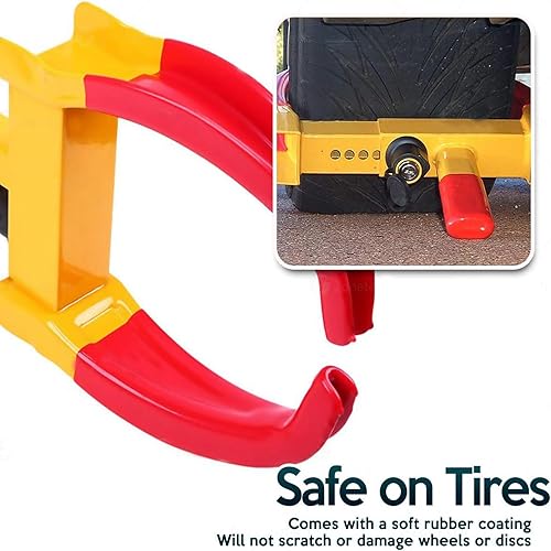 Miniatura 4 de Zone Tech cepo de seguridad protector para llantas, seguro de ruedas antirrobo premium, resistente y de excelente calidad