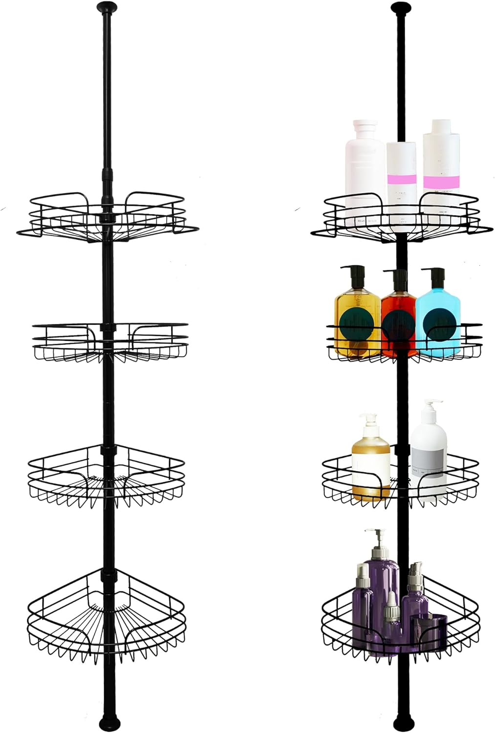 Shower Caddy Corner Tension Pole, Corner Shower Organizer