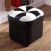 PU Seat Sofa Stool Furniture MultifunctionOttoman Upholstered FootstoolLiving Room Wood Change Shoe Bench Makeup StoolColorE