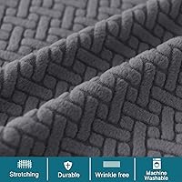 Vista 7 de HFCNMY Fundas para taburetes de bar con respaldo, paquete de 2 fundas elásticas para taburetes de bar, fundas de taburete de bar jacquard, fundas