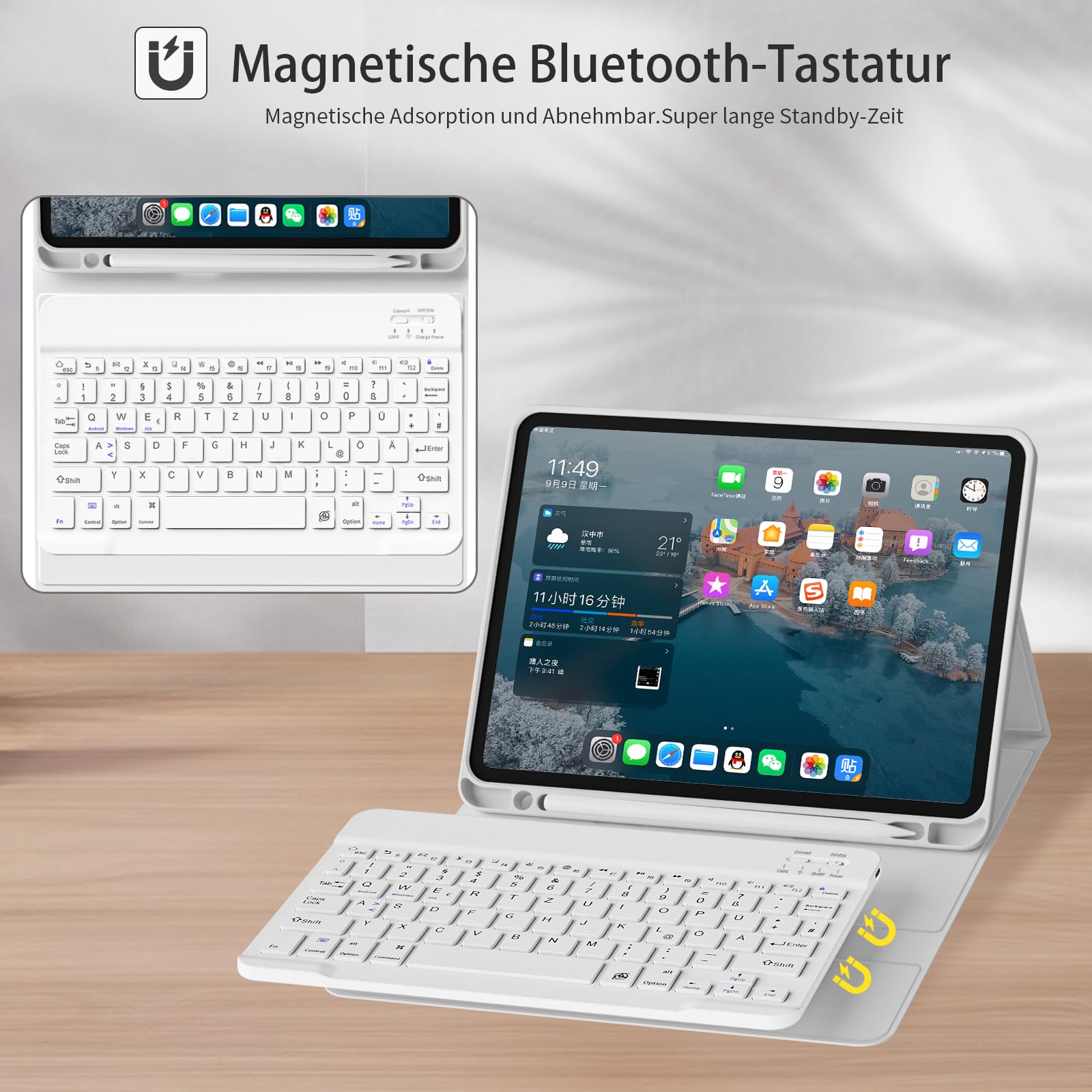 【kyota】ipad zoyu Keyboard Case for iPad Pro 11 Inch 4th Gen 2022/3rd Gen 2021