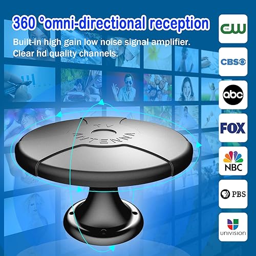 Vista 11 de Antena de TV de ultra largo alcance para autocaravana, antena HDTV para exteriores con amplificador de señal y cable de 16 pies - para RV, cámper