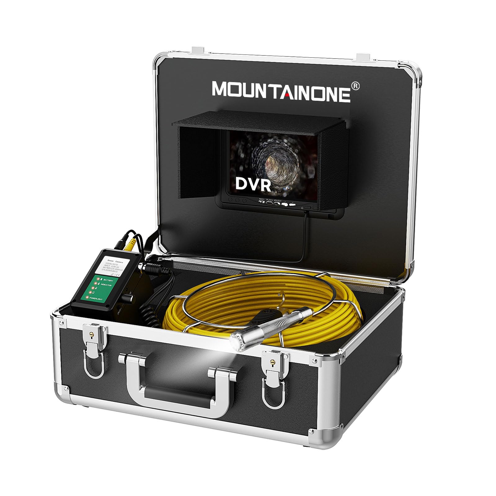 20m Cámara Inspección Tuberías, Camara Endoscópica con Monitor LCD de 7" Camara Inspeccion, endoscopio industrial con Grabadora DVR Cámara Impermeable IP68 (20M)