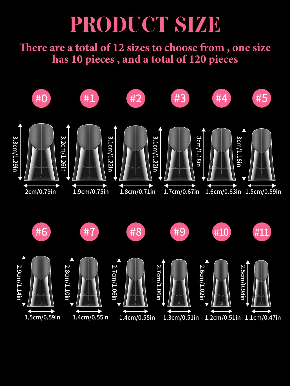 EBANKU 120 PCS Unghie Finte Nail System Dual Nail Form, Riutilizzabili Nail Dual Form Kit Nail Form Duck Shape Acrilico Tips Unghie con Scala Graduata per Unghie Strumenti