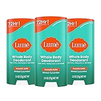 Vista 10 de Lume Desodorante para Todo el Cuerpo - Barra Sólida Suave - Control de Olor por 72 Horas - Sin Aluminio, Sin Bicarbonato de Sodio y Seguro