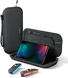 Belkin Gaming Nintendo Switch 2 Case with AirTag Holder, Hard Shell Travel Carry Case with Soft Interior, 12 Game Card Slots - Charcoal - 1