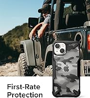 Vista 3 de Ringke Fusion-X [Diseño militar] Funda compatible con iPhone 14 Plus de 6.7 pulgadas, parte trasera dura de camuflaje, resistente, a prueba