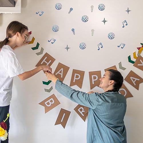 Miniatura 5 de 200 unidades de confeti de bola de discoteca, pequeñas bolas de discoteca con purpurina, decoración de mesa y confeti de papel para notas musicales