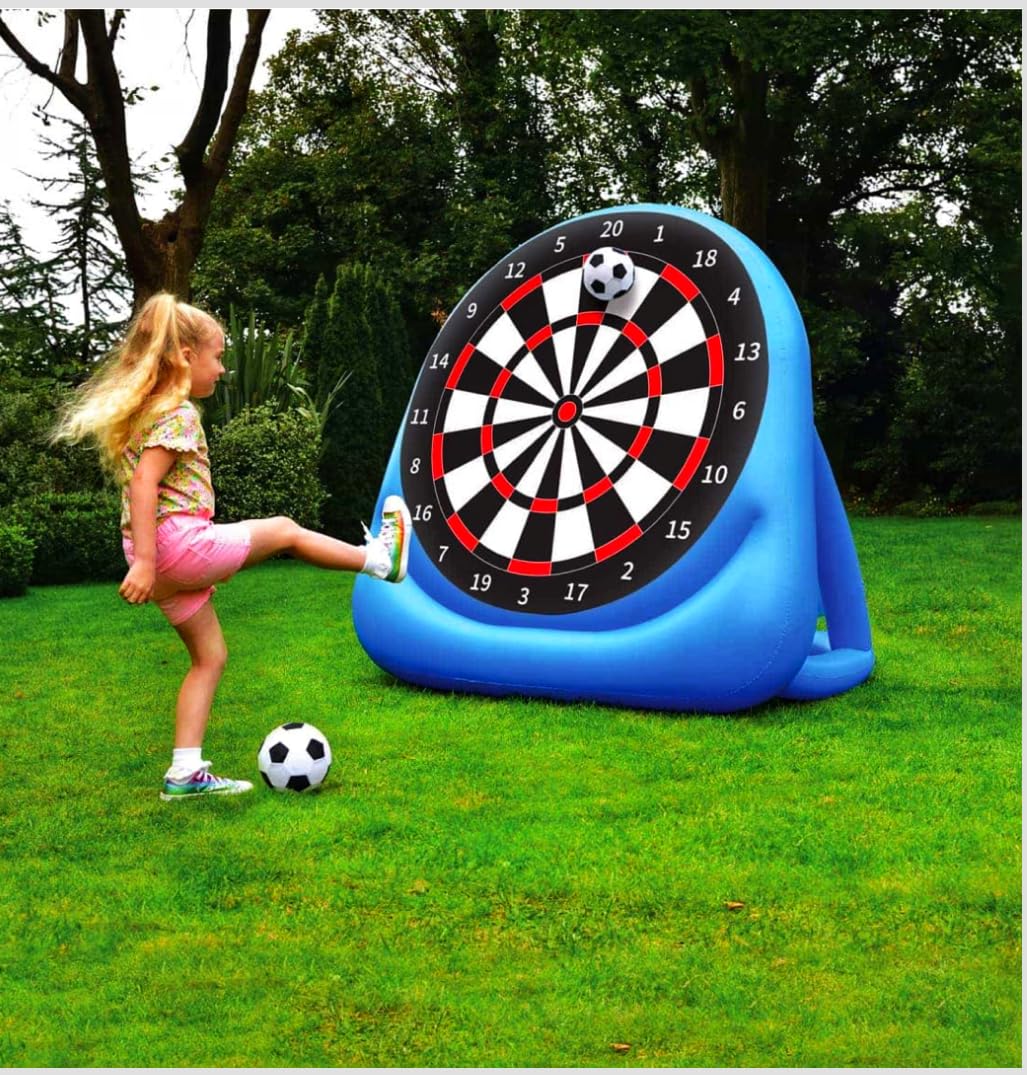 FAHAAM Kids Giant Inflatable 5ft Football Target | Bullseye Soccer Game for Outdoor Fun |Durable and Portable Soccer Training Aid for Children(Dimensions: Inflatable Target: 147L x 155Hcm)