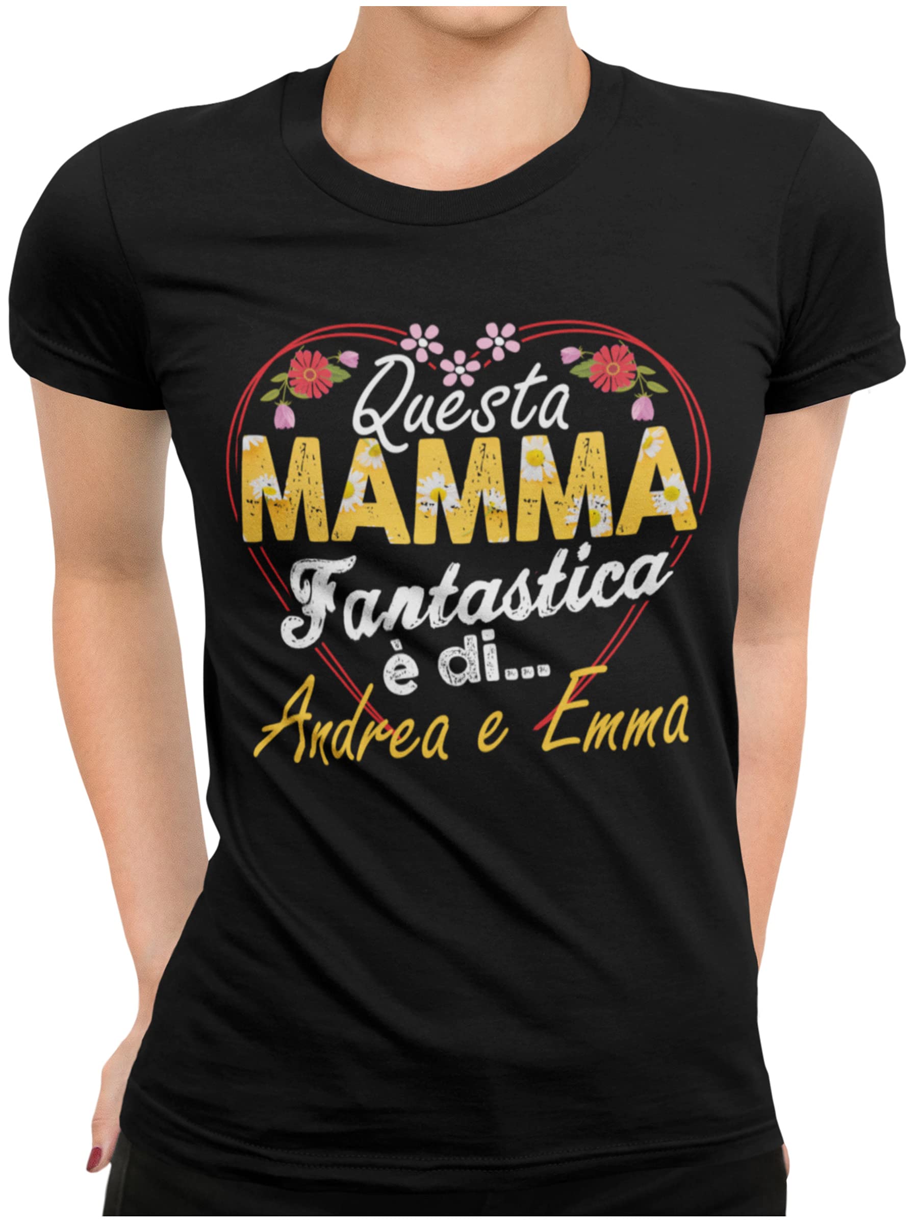 Maglietta Mamma STAMPATEK Con Scritta 'Le Persone Più Importanti Mi Chiamano Mamma', Regalo Festa Della Mamma, Donna