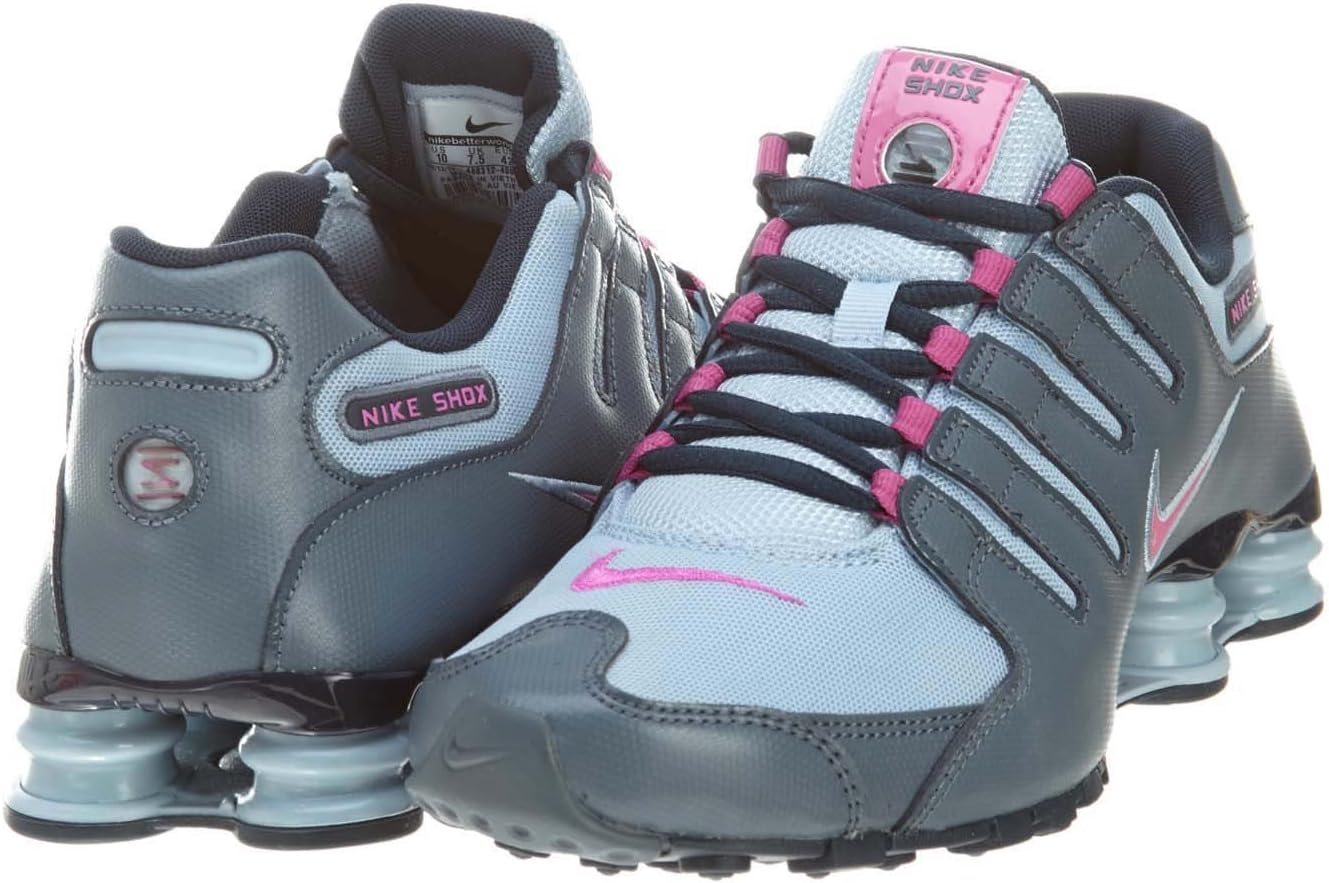Nike Women Shox NZ EU color:Light Armory/Armory Slate/Club Pink 488312-400 (SIZE: 8.5)