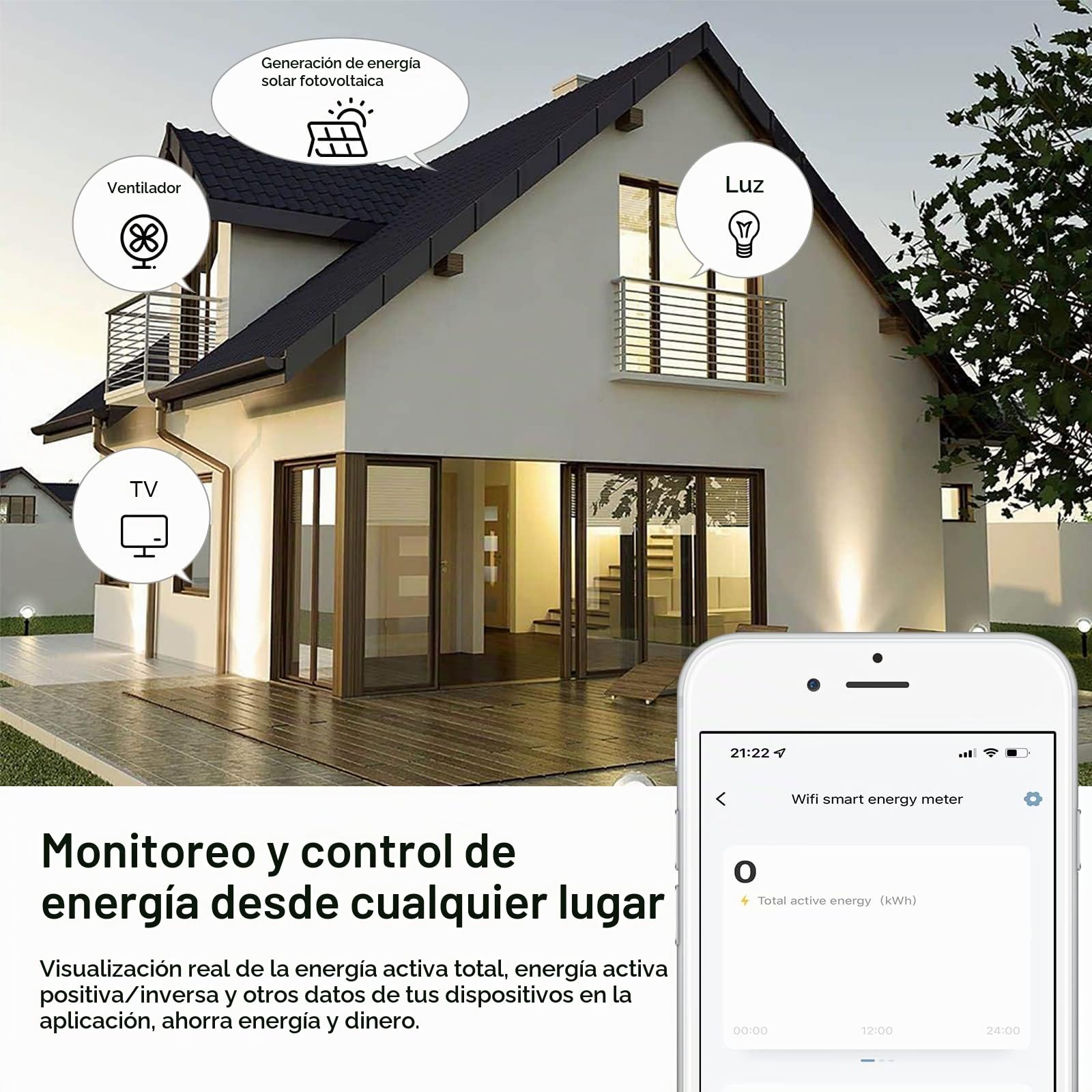KETOTEK Smart Medidor de Energía Bidireccional WiFi Medidor de Electricidad Monofásico Medida de Consumo Electrico Carril Din Digital LCD Contador de Corriente Kwh Meter