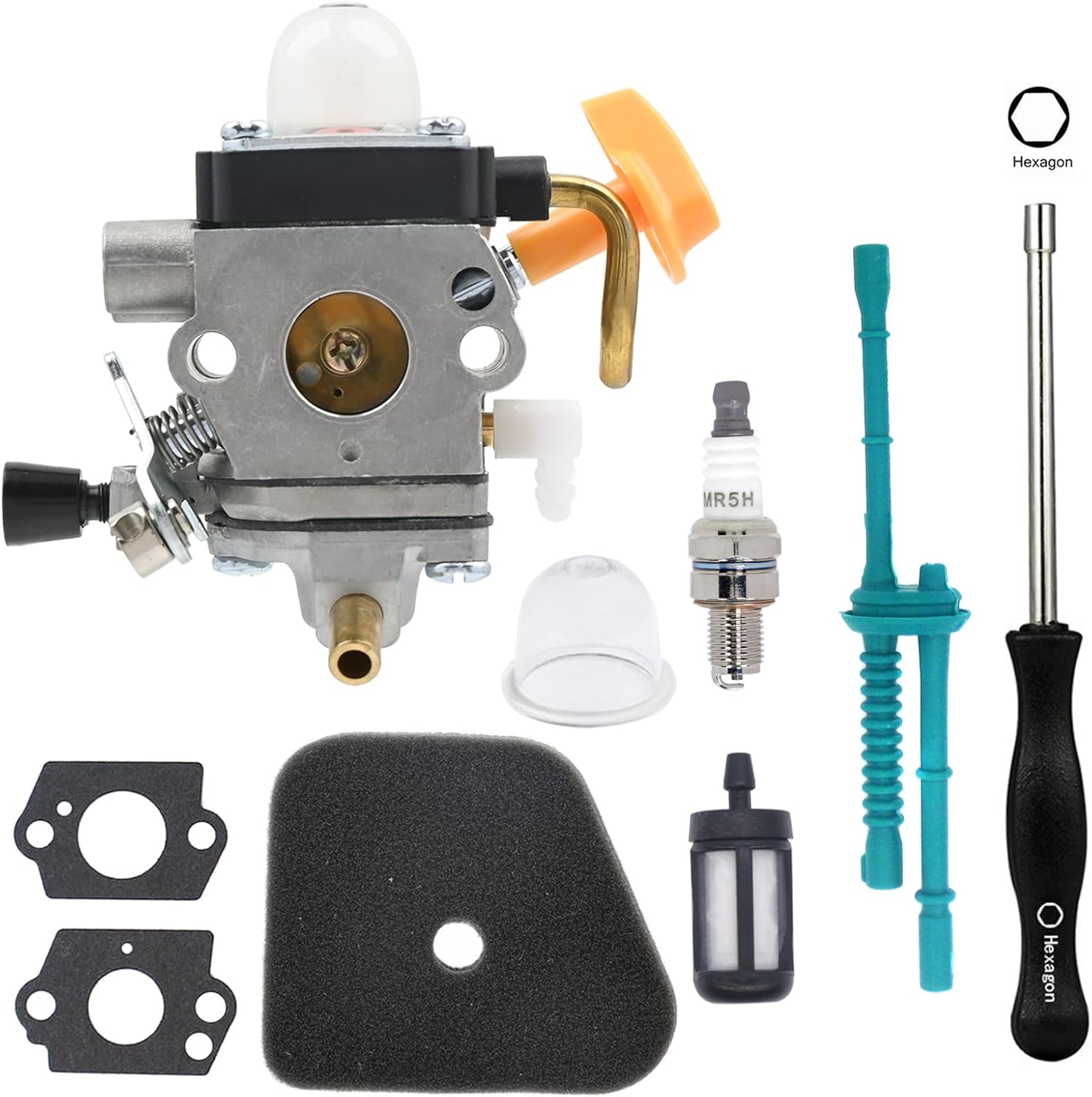 Ricostruzione Carburatore Aftermarket Stihl Kit Ricostruzione Carburatore Per Motoseghe Stihl HL100, HL100K, KM90, KM90R - Include Spazzola Pulizia Motul 4100 - Foto 8