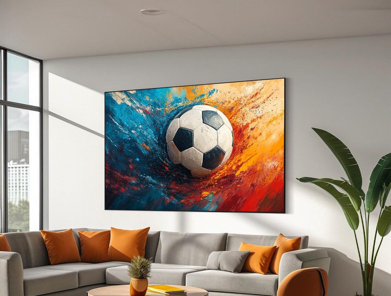 Impression football sur toile encadrée 40x60cm de qualité - 8