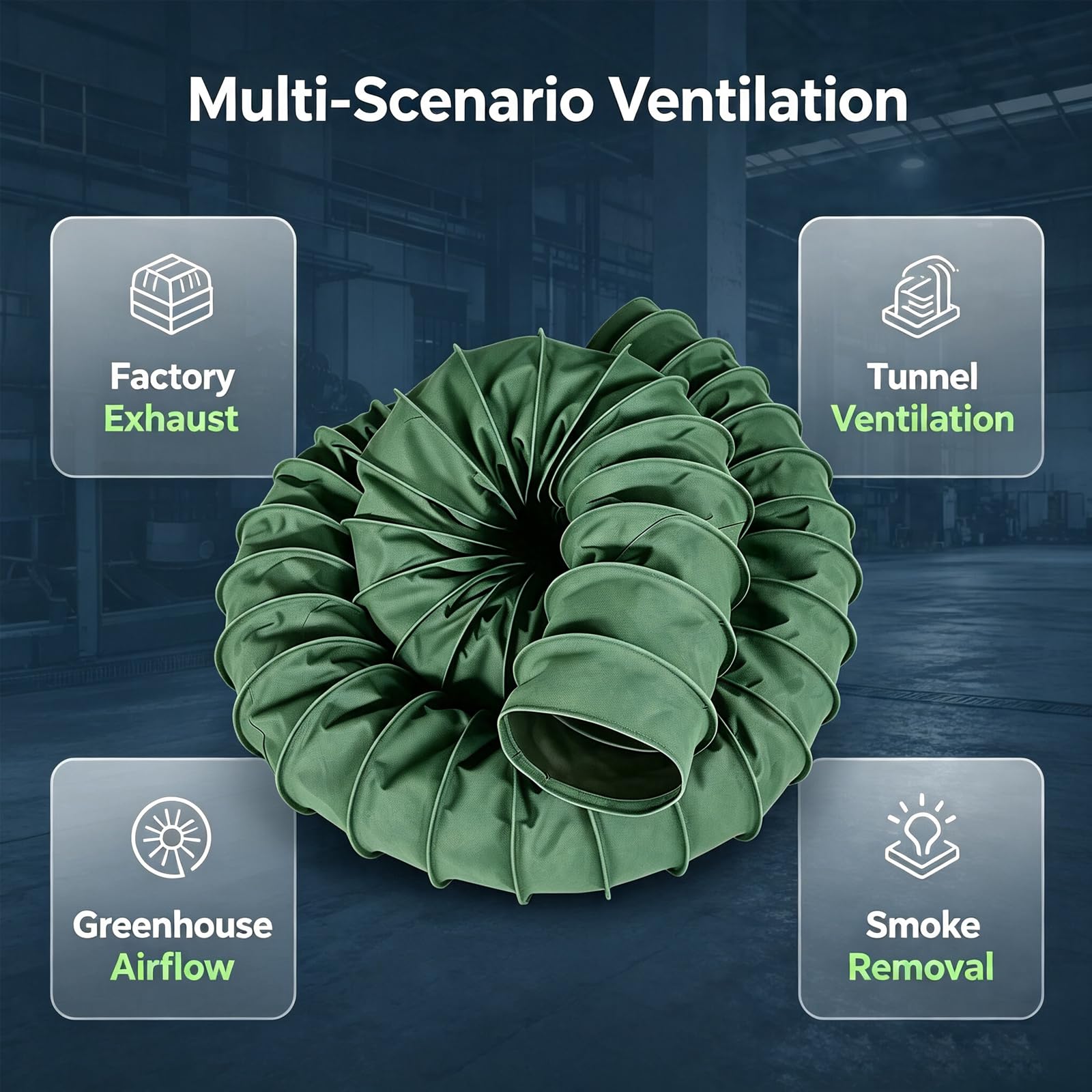 Manguera Flexible De Lona Resistente para Conductos De Ventilación