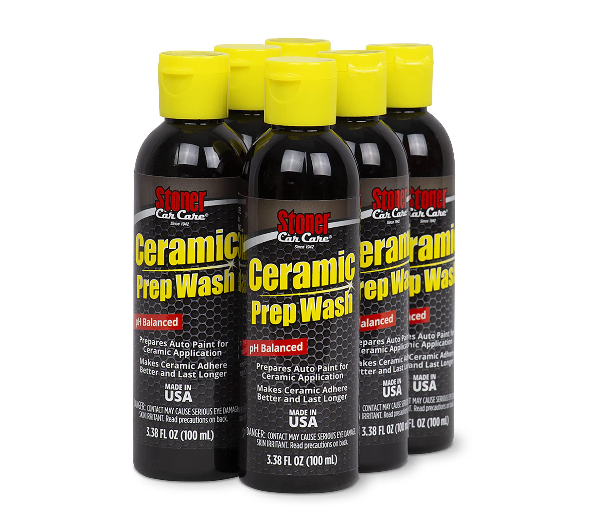 Stoner Car Care 91110-6PK 3.38-Ounce Ceramic Prep Wash Prepares Automotive Paint Surface Removes Sealants, Waxes, Glazes, and More, Pack of 6