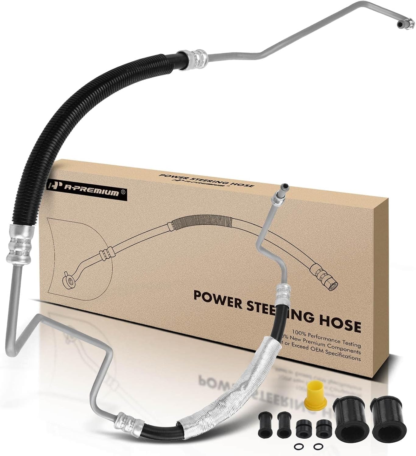 A-Premium Power Steering Pressure Hose Line Assembly Compatible with Dodge Journey 2011-2019, 2.4L, Pump to Rack/Gear