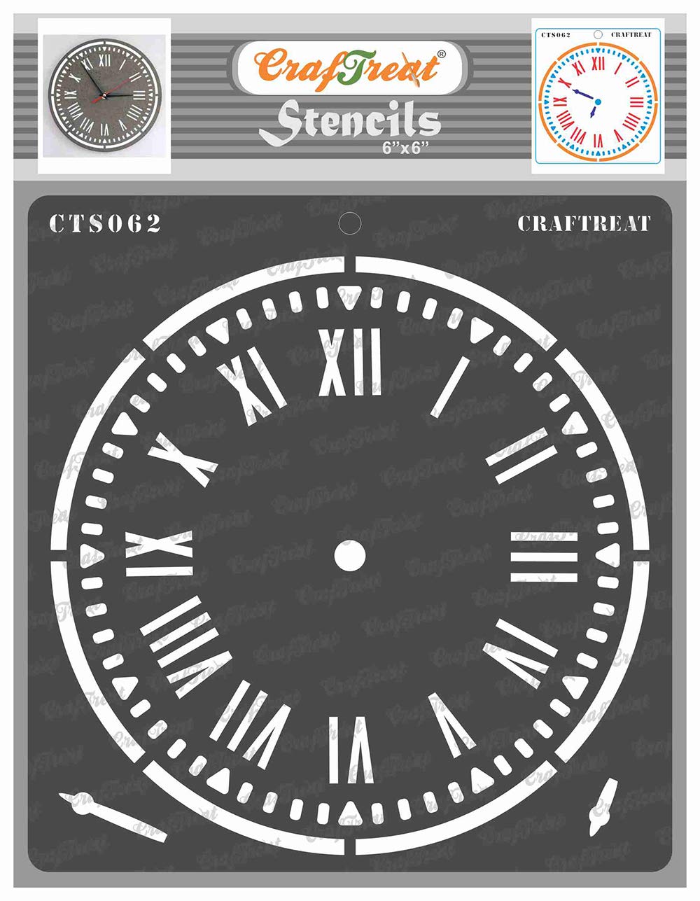 FINGERINSPIRE Horloge Pochoir 30x30cm Créer Pochoir Modèle