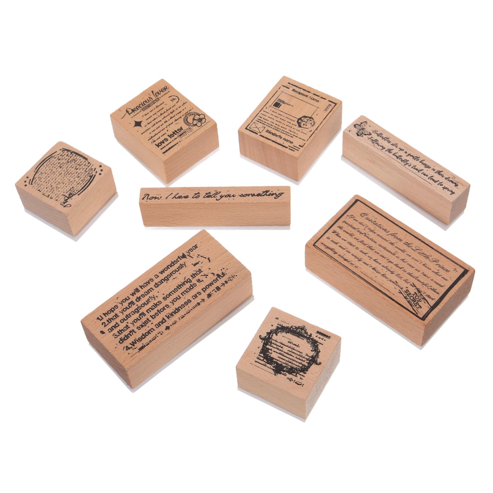 Lurrose 40pezzi Timbri Per Crafting e Decorazioni Timbri Per Artigianali e Chiari