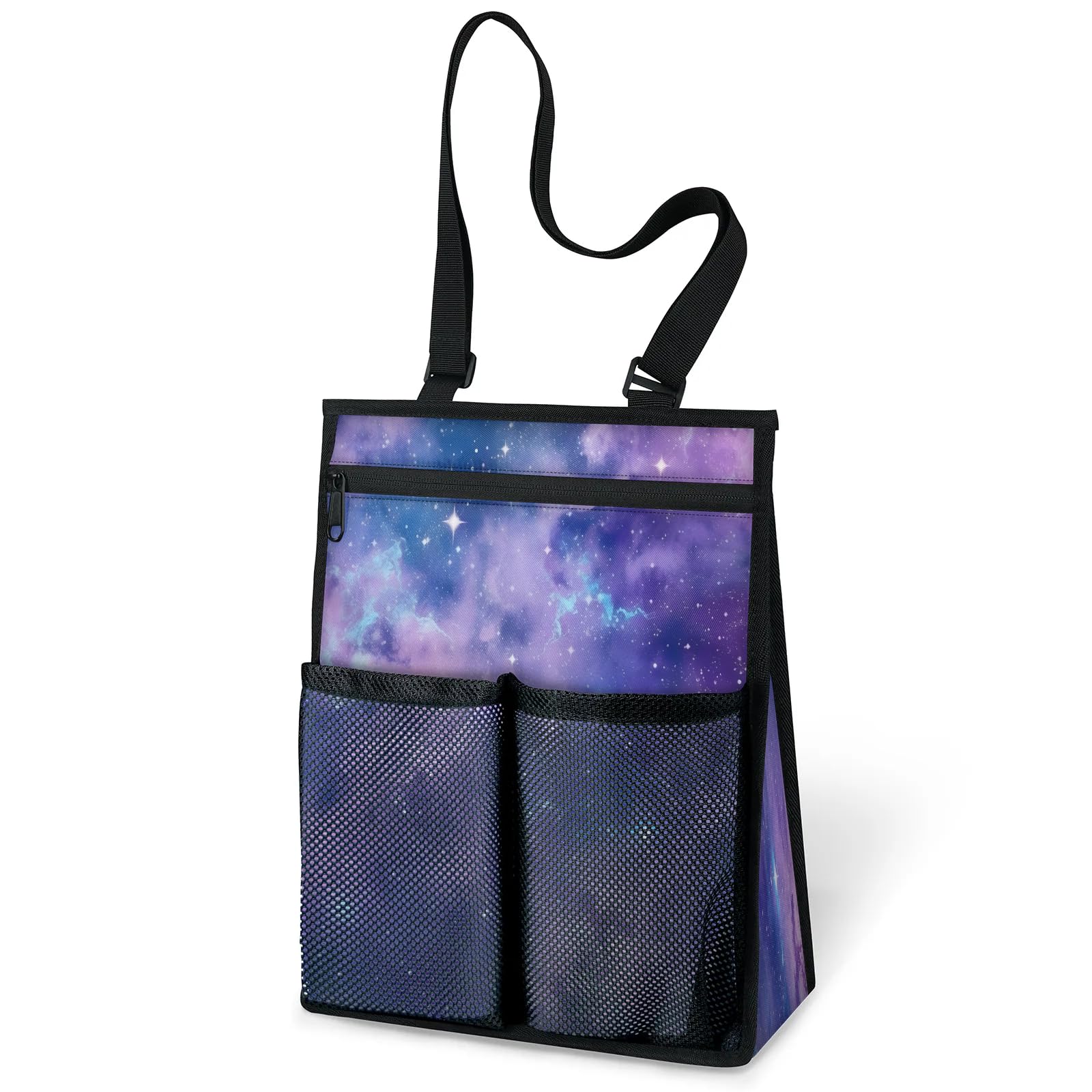 Ourtheme Galaxy Space Nebula Portable Shower Bag for Travel Gym Camp Beach Tote Shower Caddy Bags Hanging Toiletry