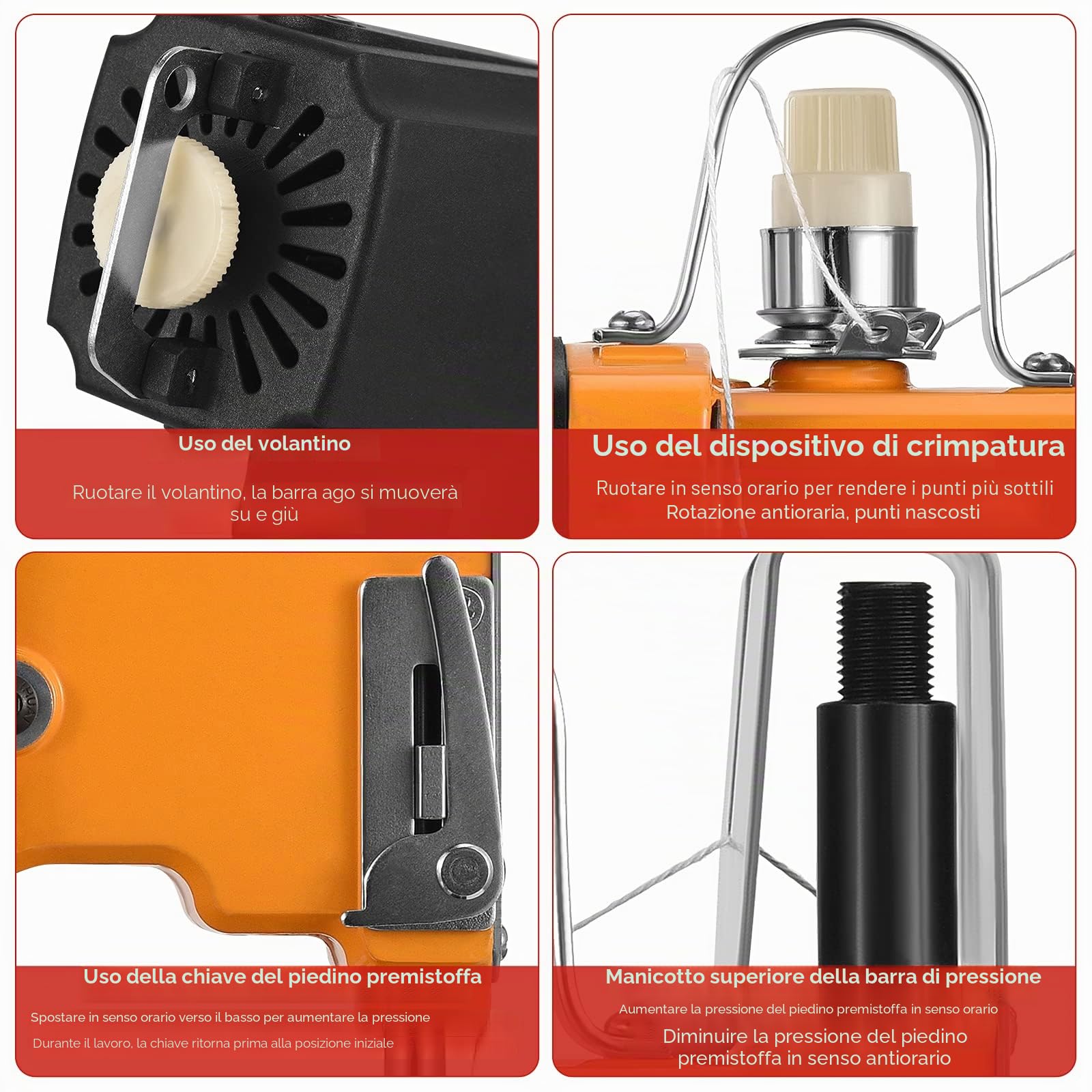 Macchina da Cucire Portatile Cucitrice Portatile per Tessuti Closer Stitcher Per Borse Tessute, Borse di Pelle di Serpente, Borse di Riso