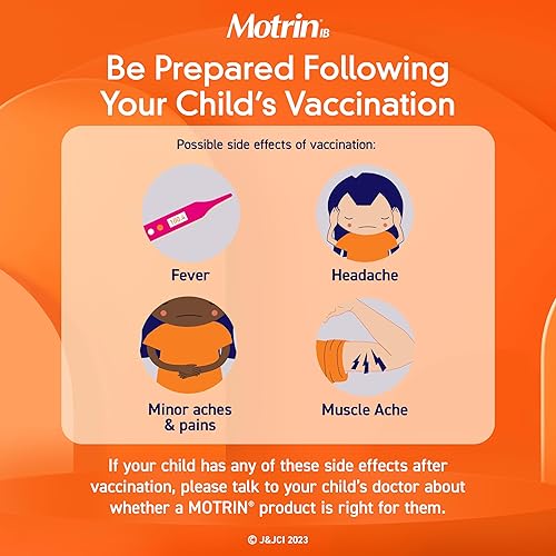 Miniatura 5 de Motrin Suspensión oral para niños de 100 mg de ibuprofeno, reductor de fiebre de AINE y analgésico para dolores menores y dolores debido al