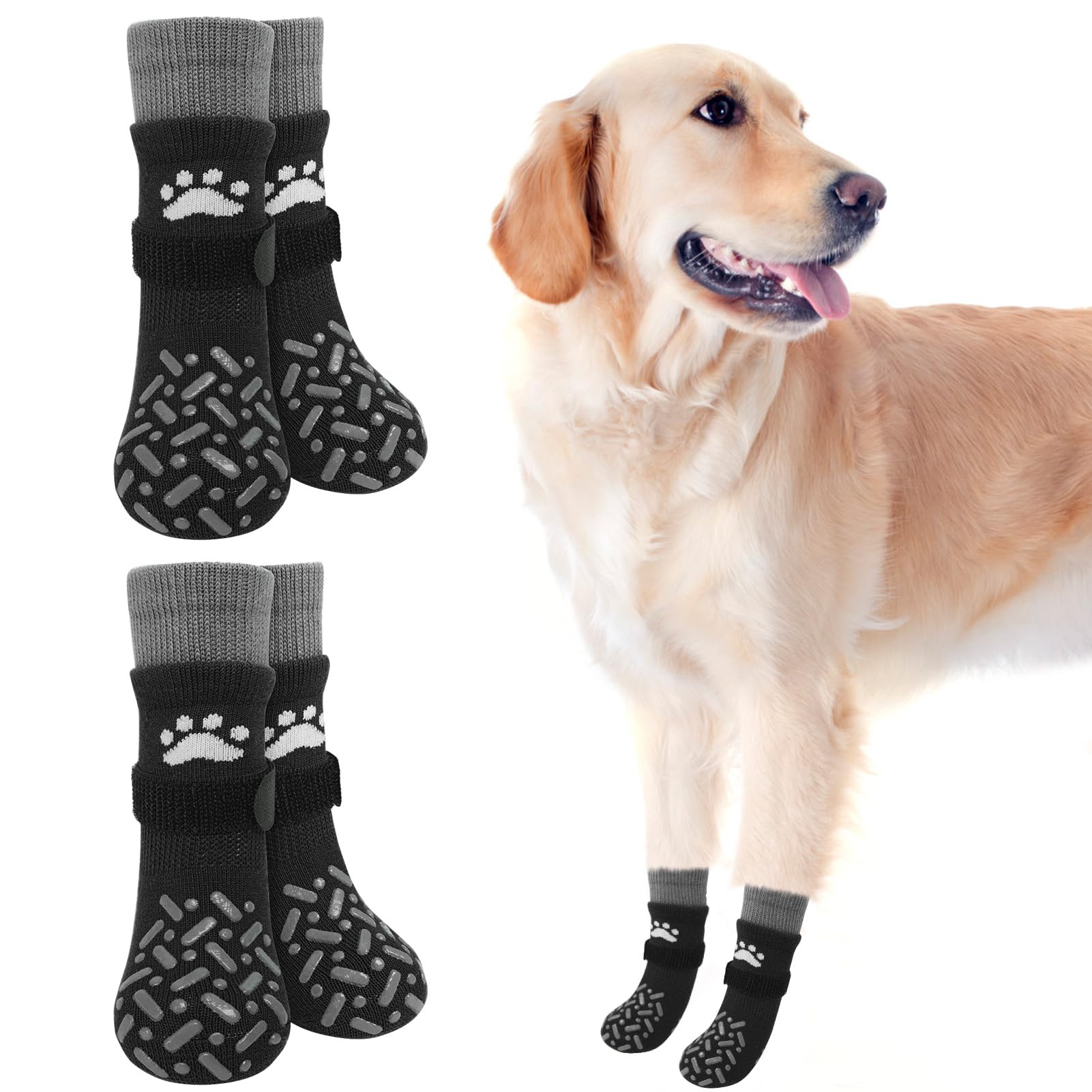 Chaussettes antidérapantes pour chien protection trottoir chaud SCENEREAL L
