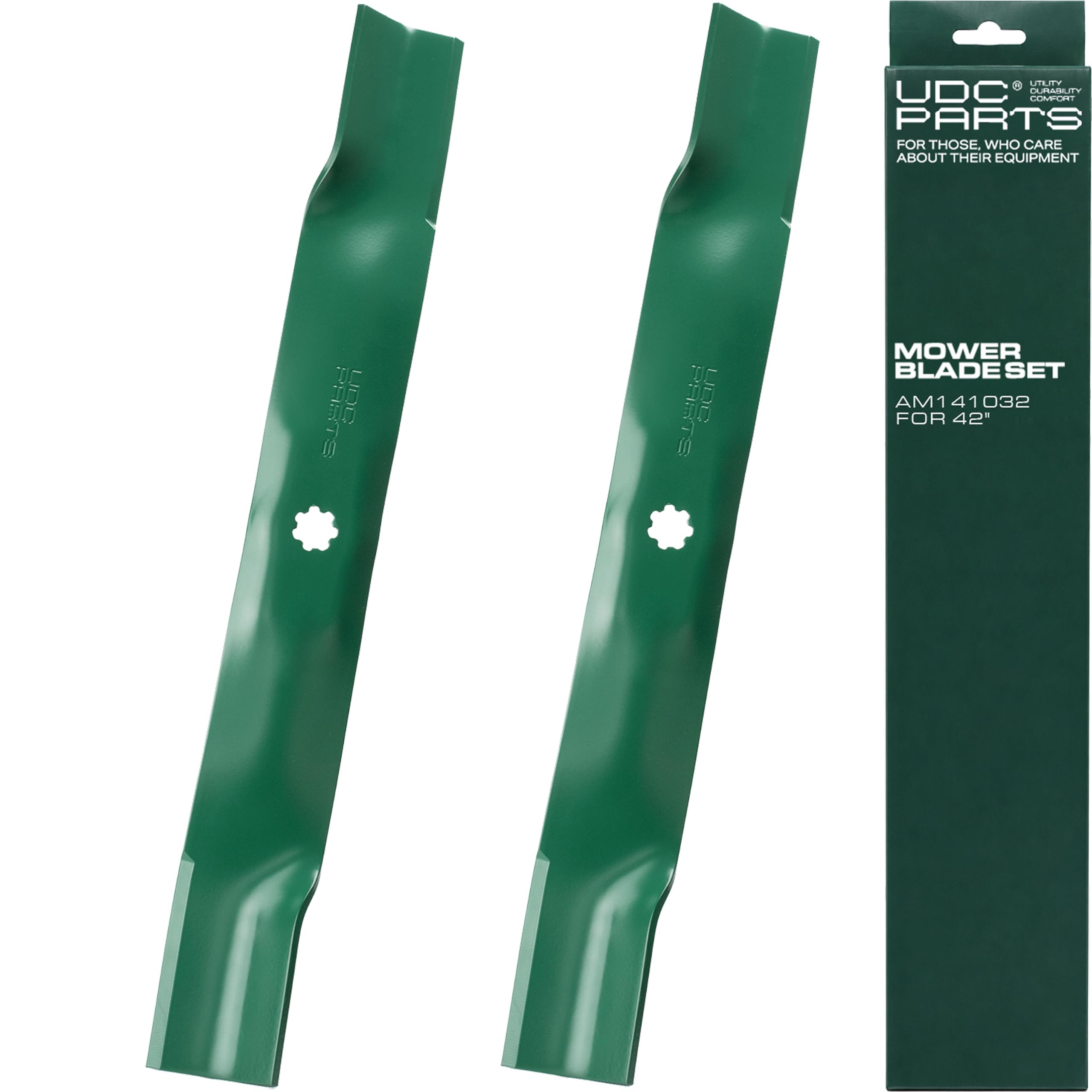 UDC Parts AM137327 High Lift Mower Blades John Deere 42 Inch Replacement