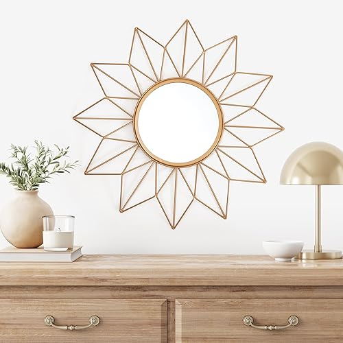 Miniatura 3 de Habitat Narci - Espejo de pared dorado floral