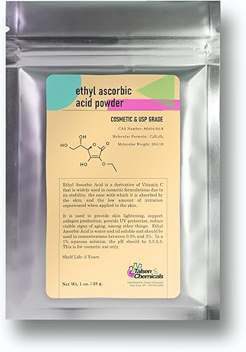 Polvo de ácido ascórbico etílico y derivado estable de vitamina C que ayuda a absorber la vitamina C para la piel, mejorar el brillo de la piel, la