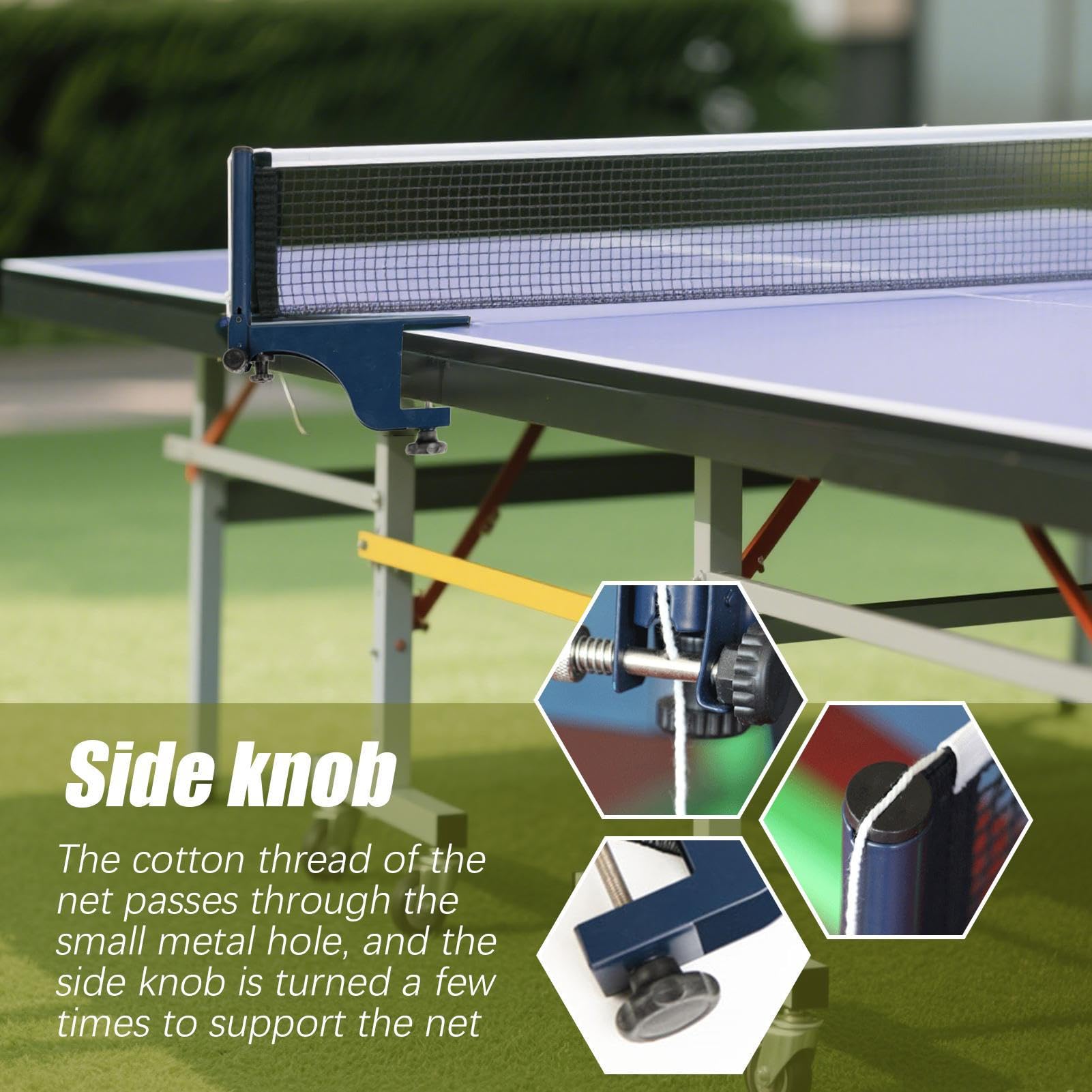 Telo da Pong con Aggancio a Clip con Morsetti Regolabile Portatile | Rete facile da montare per ogni tavolo da tennis per competizione, svago, adulti, bambini, casa, giardino, seminterrato