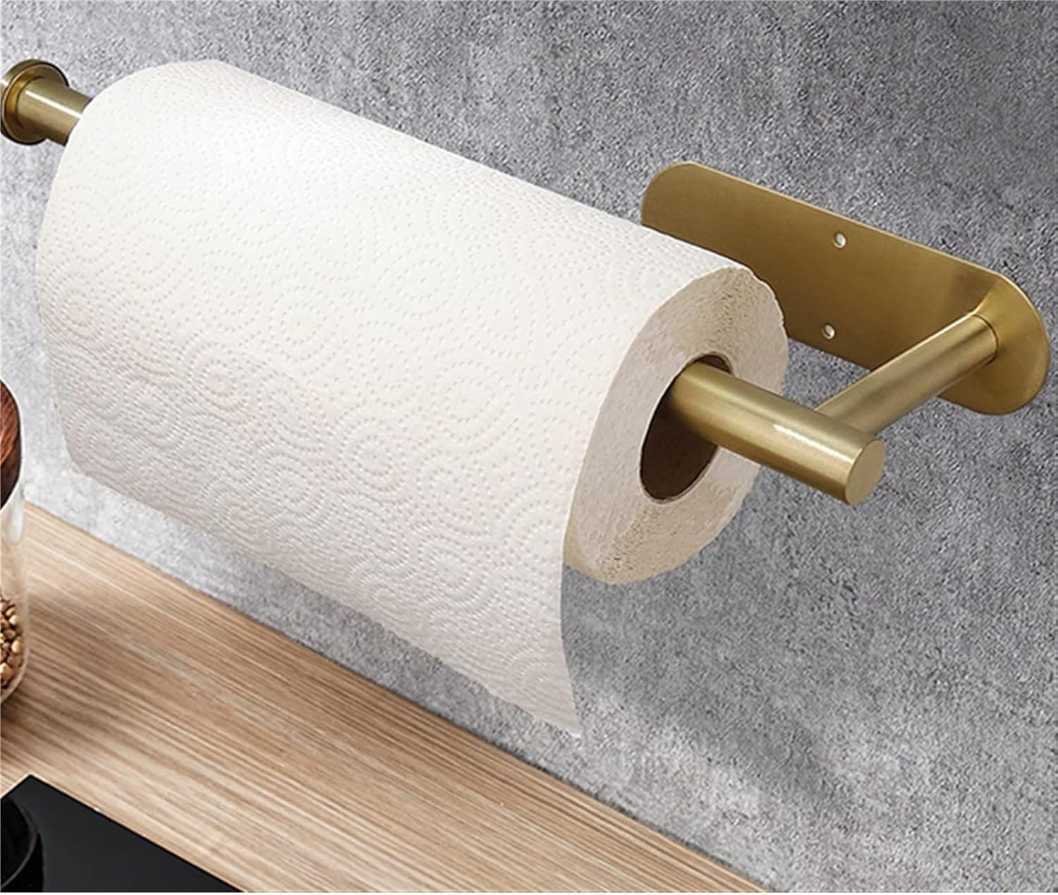 Dozownik papieru toaletowego, Stojak na papier toaletowy, Stojak na papier toaletowy montowany na ścianie, Sprzęt AGD, Kuchnia, Akcesoria łazienkowe(33.5 * 8 * 4.5cm)