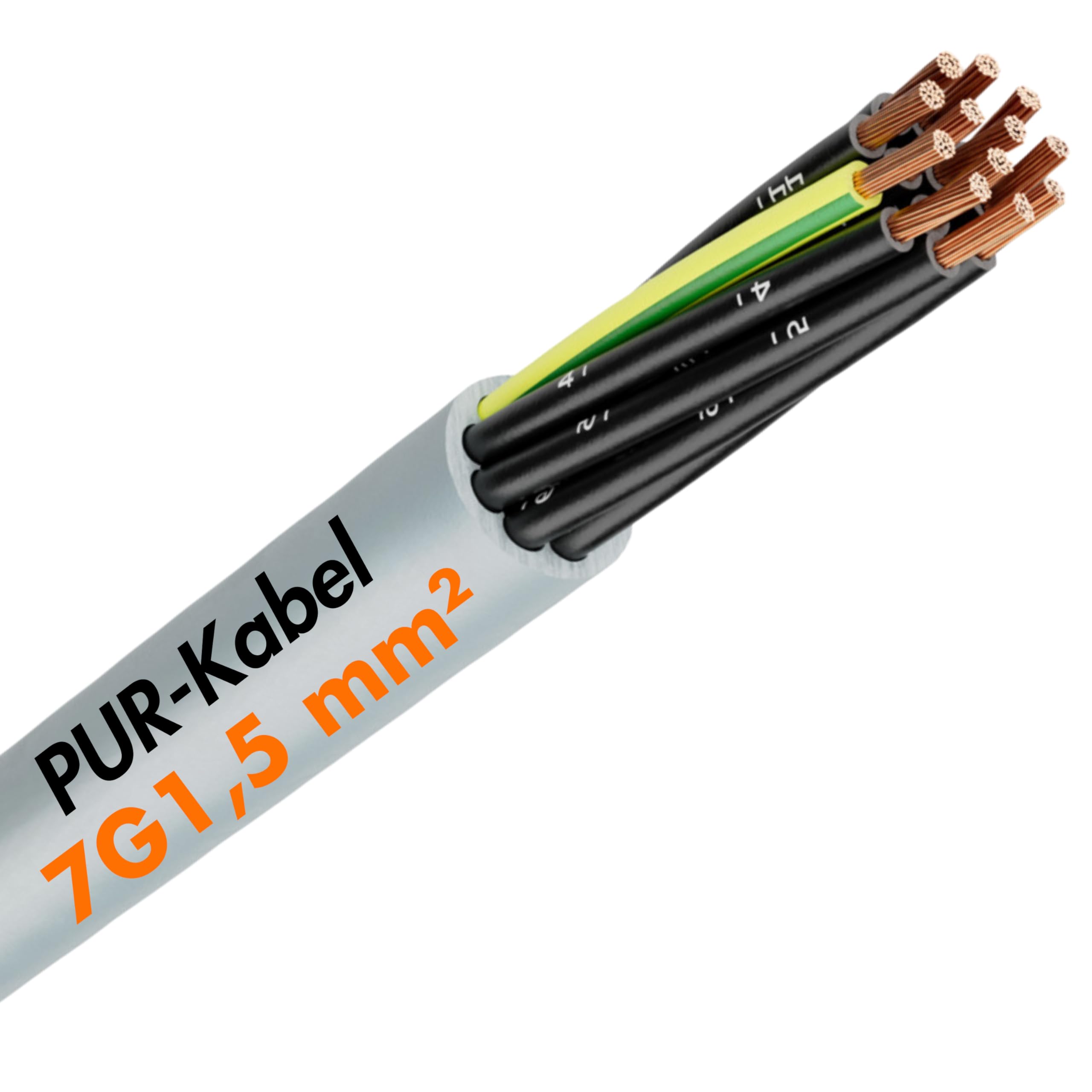 Lapp 10m Ölflex Classic 400 P Steuerleitung 7x1,5 mm² PUR Kabel Grau