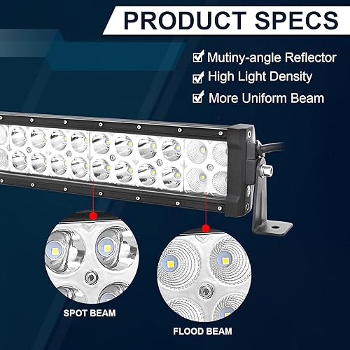 Miniatura 3 de Willpower 13 en 16 pulgadas 72W Spot Flood Combo LED Barra de luz de trabajo para camión coche ATV SUV 4X4 Jeep Truck lámpara de conducción