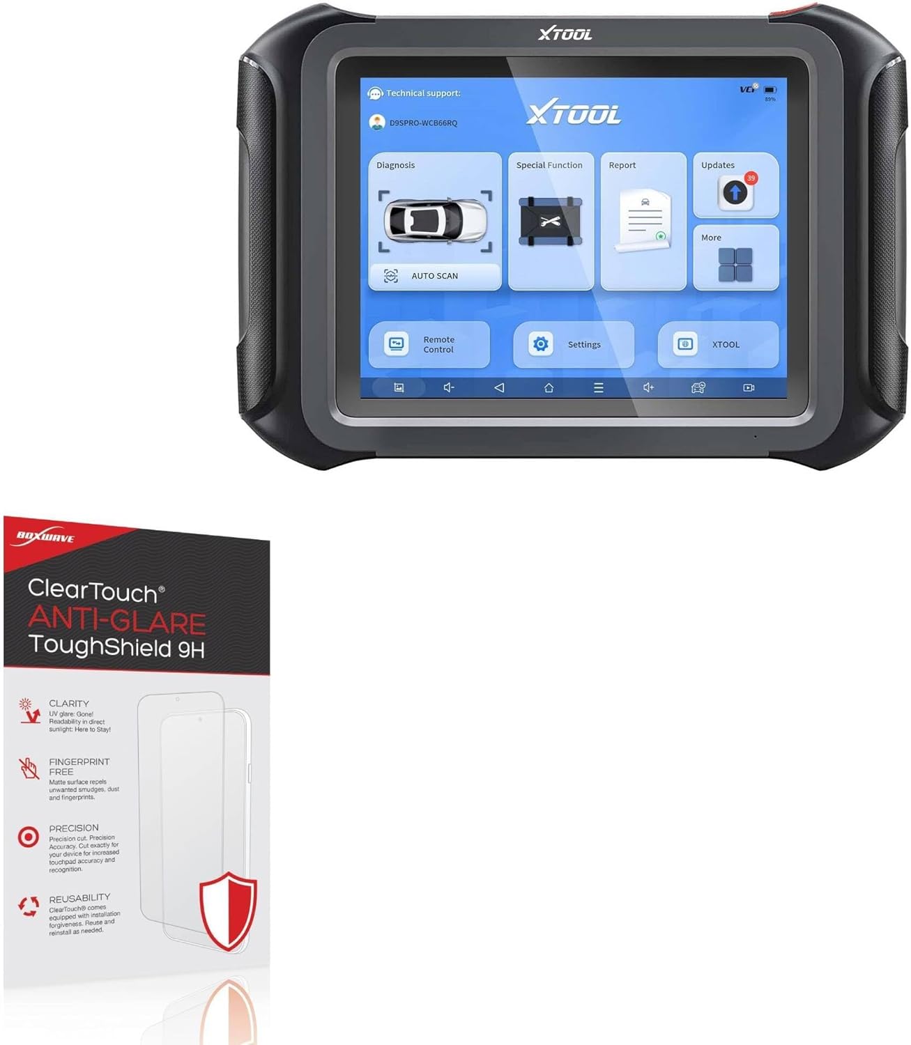 BoxWave Screen Protector Compatible with XTool D9S Pro (9.7 in) - ClearTouch Anti-Glare ToughShield 9H (2-Pack), Anti-Glare 9H Tough Flexible Film Screen Protector