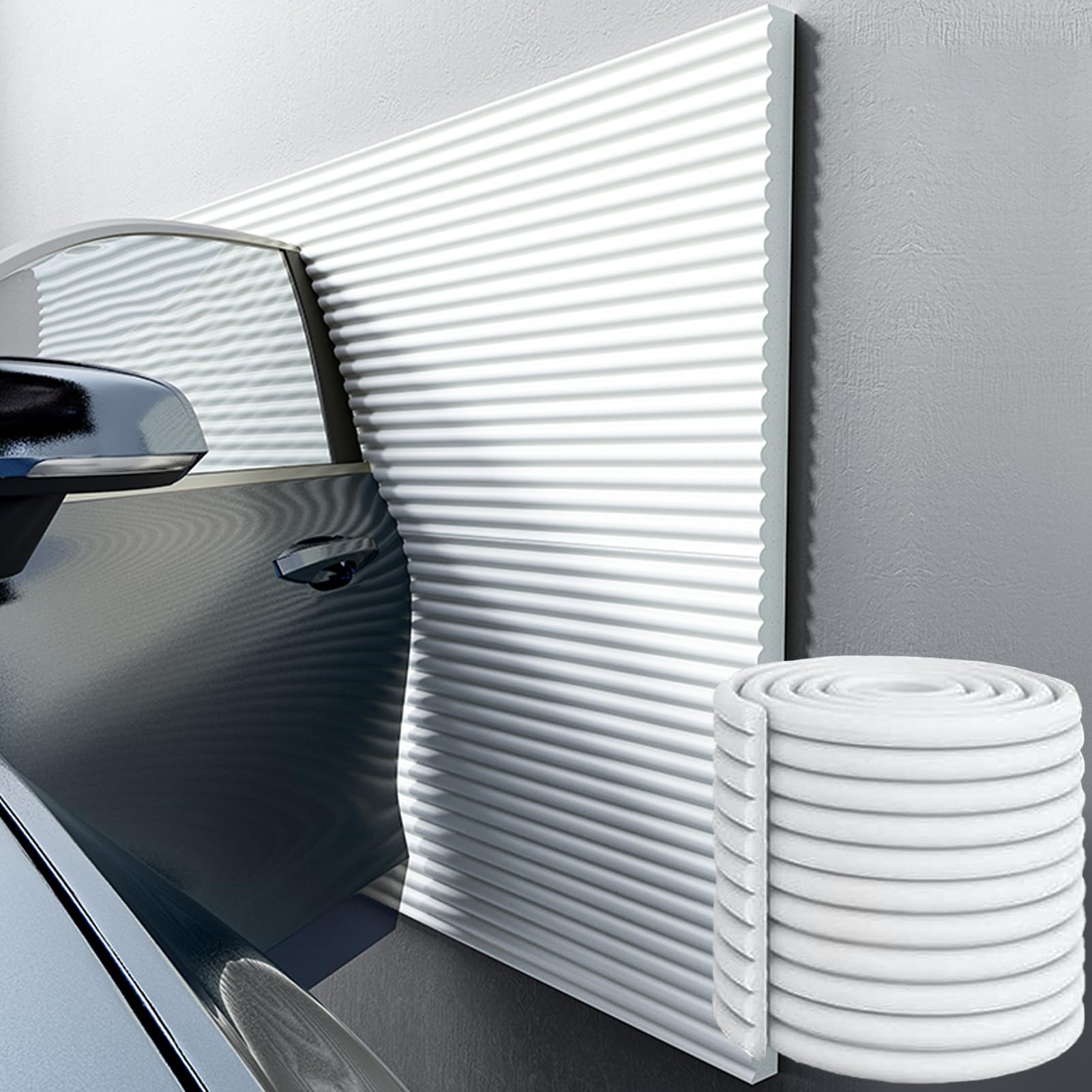 Garage Wall Protector for Car Doors, Strong Foam Car Door Bumper Guard for Parking Garages, Wall Padding Bumpers Corner Guards Protector Strip Waterproof/Anti-Scratch/Collision