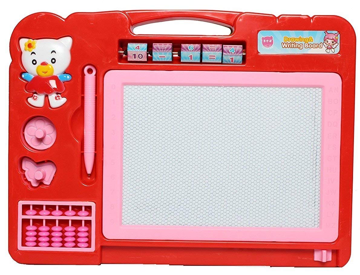 FLIPBOAT® 2 in 1 Magic Slate erasable Drawing Easy Reading Writing Learning for Kids with Counting Beads, Pen and Stamps (Multicolour) (Multicolor) (B0C8Z9ZD4T) Amazon Price History, Amazon Price Tracker