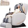 Zero Gravity Massage Chair,Touch Panel Foot Rollers Foot Reflexology Heating Function Office UseGray