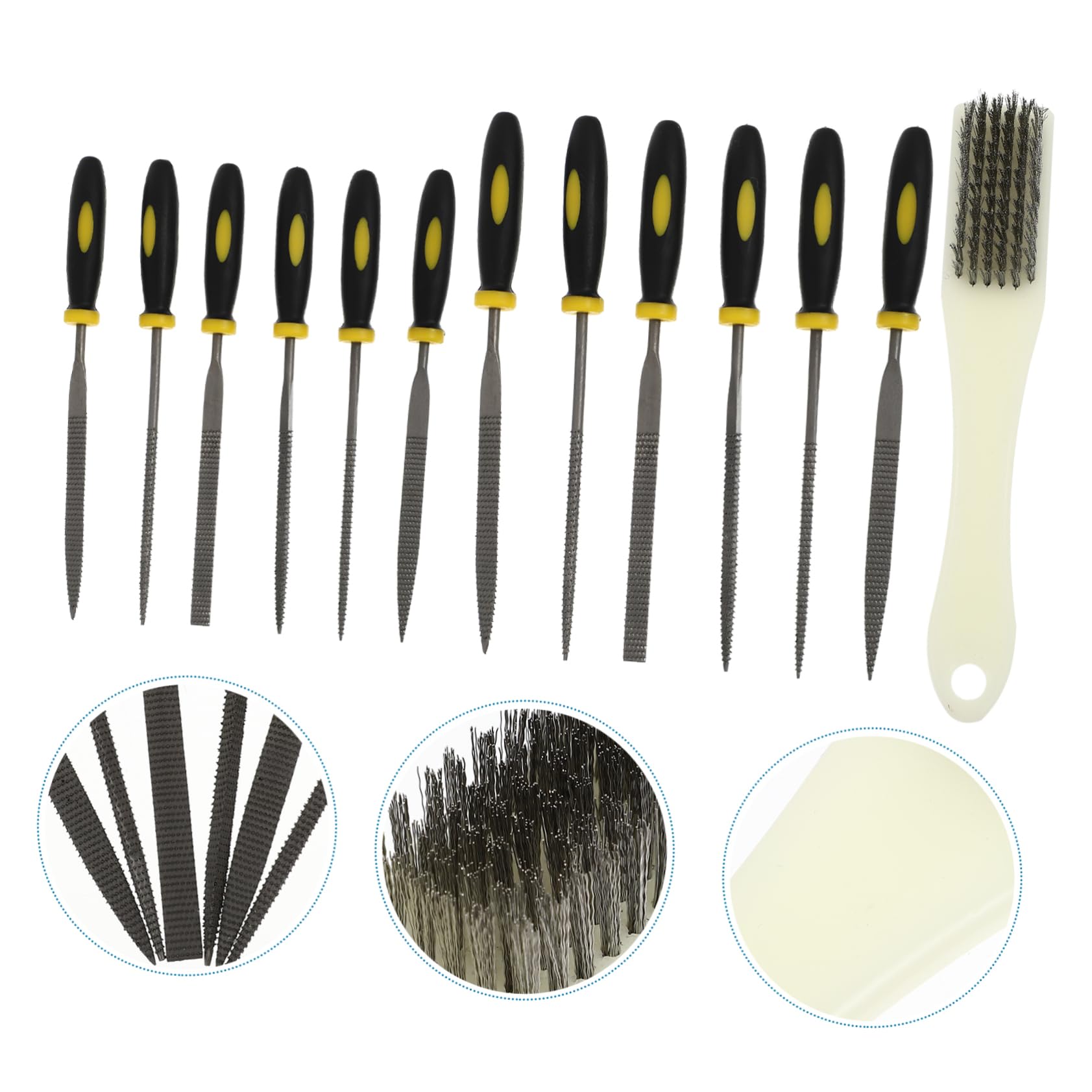 NULYLU Files Set 13pc Woodworking File Set and Rasps High Strength Tool for Metal Glass Ceramic