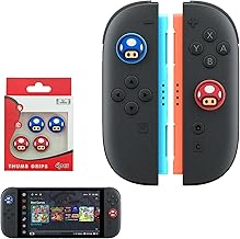 Stick Cover for Switch 2 Compatible with Switch 2, Cute, Stylish, Protective Cover, Anti-Slip, Controller Cap, Silicone, Repair, Replacement Cover (Red + Blue)