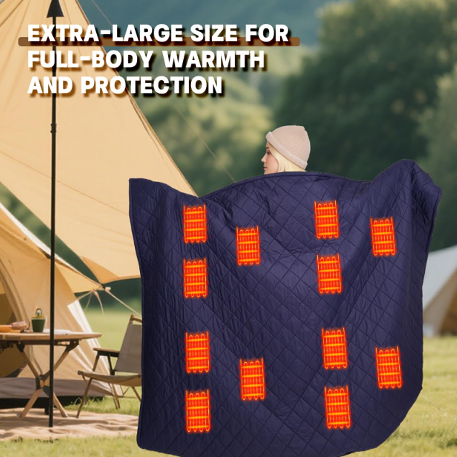 Manta Electrica Grande 190x140cm Lavable, Manta Eléctrica Sin Cables con Control Digital 5 Niveles De Calor Temporizador 2-10 Horas Felpa Suave para Hogar, Oficina, Coche Y Camping (Red)