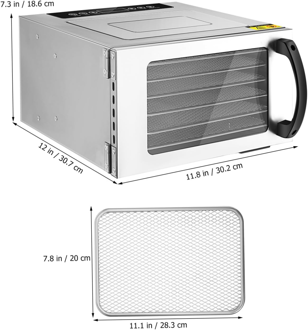 Stainless Steel Food Dehydrator Machine Intelligent Temperature Control for Home Use for Vegetables Meat Pet Treats and Snacks Design for Efficient Drying