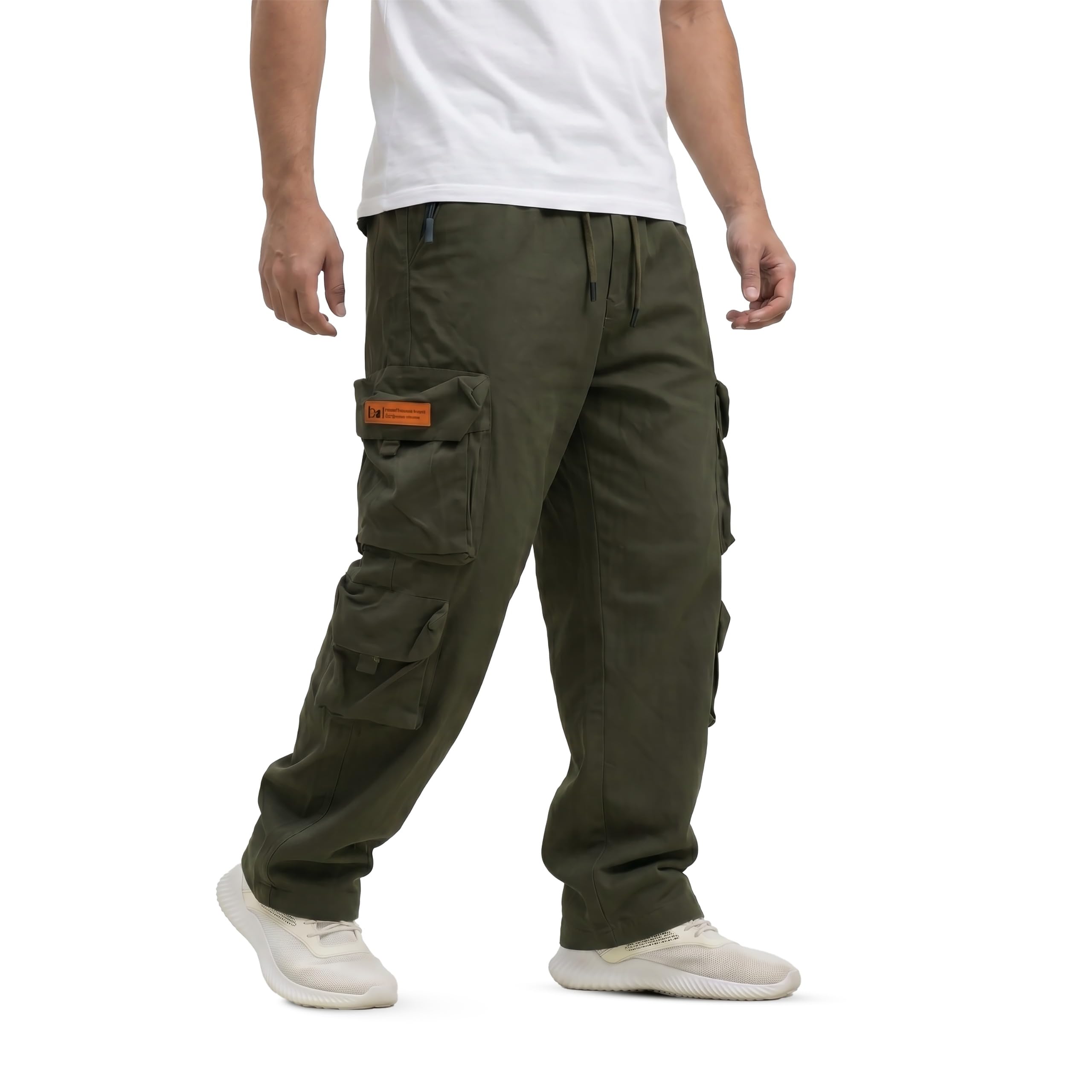 Cargonation 7 Pockets Men's Cargo Pants | Premium Cotton Multi-Pocket Trousers | Regular Fit Casual, Travel, Outdoor & Workwear Bottoms-image-29