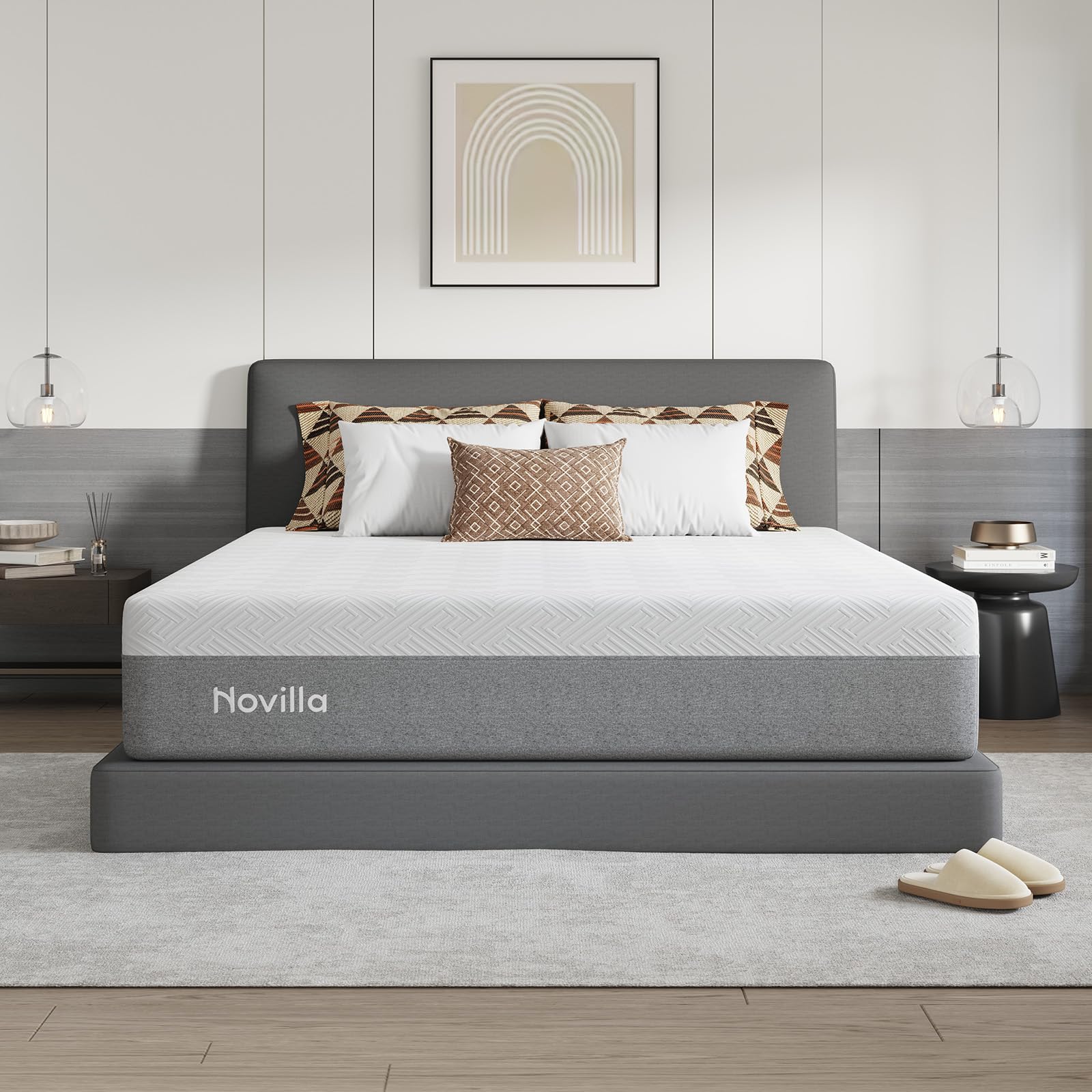 Amazon.com: Novilla 14 Inch King Size Memory Foam Mattress in a