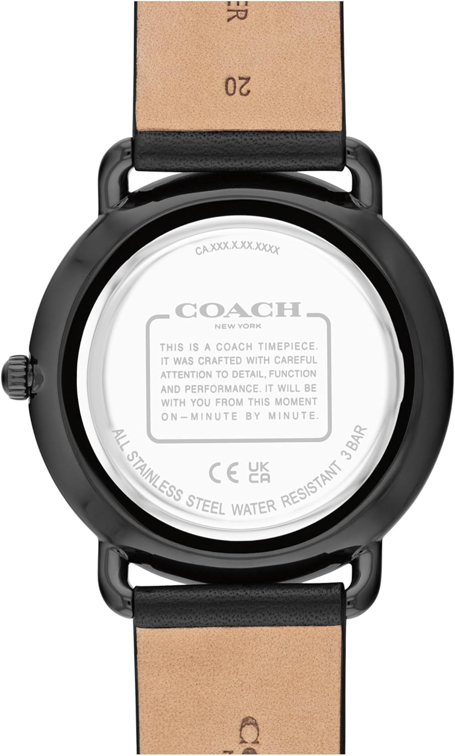 COACH Elliot Men's 2H Quartz Watch – 41 mm Stainless Steel Case – Calfskin Strap – Rexy Design Dial - Stylish Fashion Accessory, Gift for Her