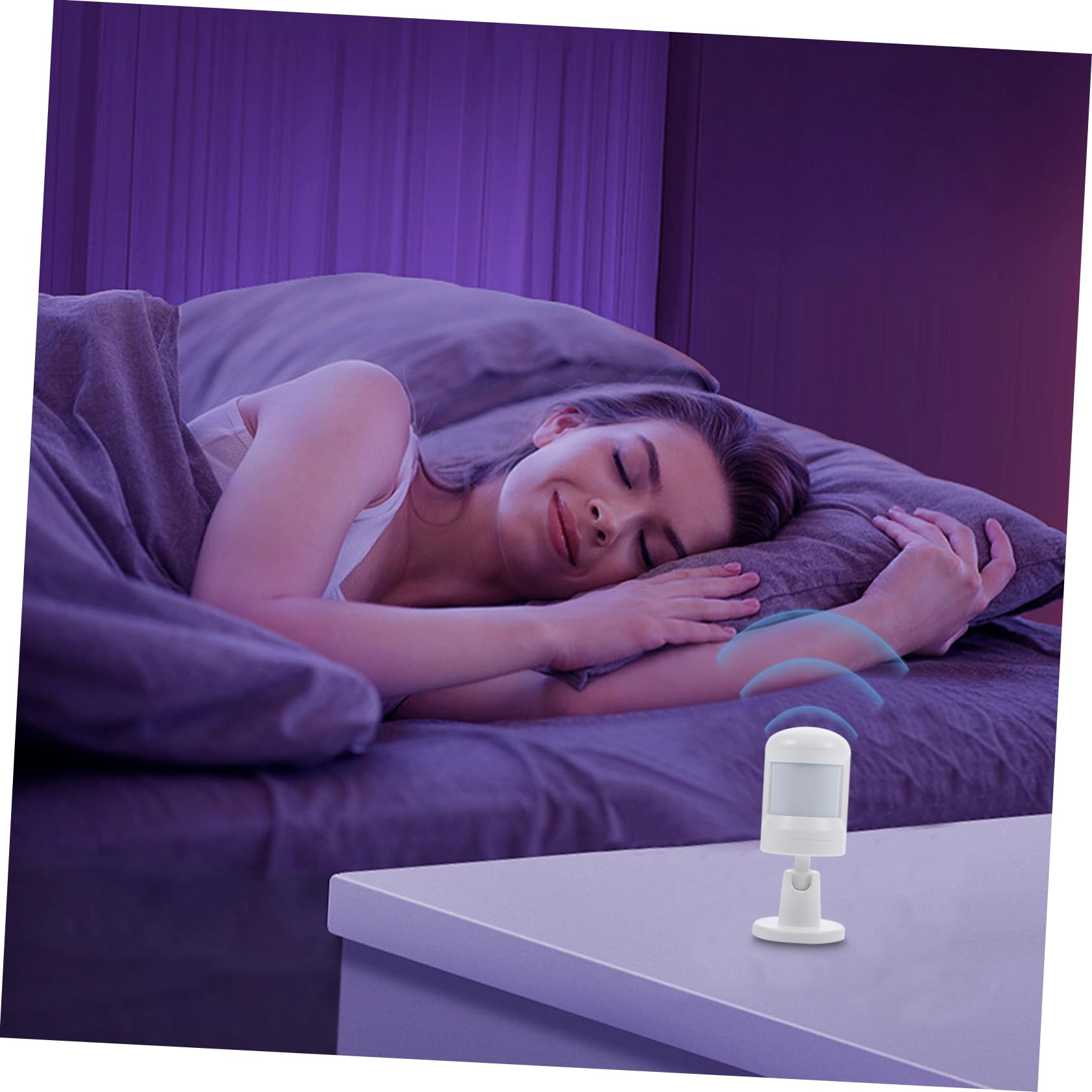 iplusmile Infrarot Körpersensor mit Weitwinkel Pir Bewegungsmelder aus PC und Abs für Zuhause Inkl. App-benachrichtigung und Statusmeldung an Host