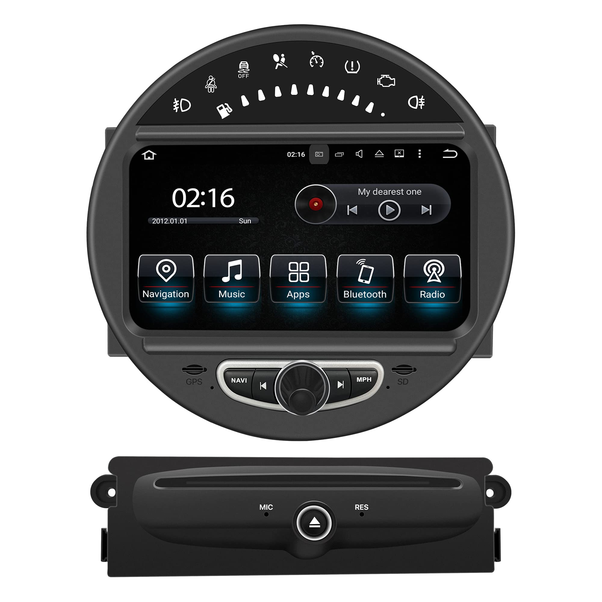 Autoradio per Mini Cooper R55-61 Car Stereo Radio Upgrade Kit 8 pollici Touch Screen Android 13 PX5 64G CarPlay Navigazione GPS Telecamere di backup