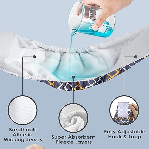 Miniatura 8 de wegreeco Pañales lavables para el vientre para perros machos (patrón elegante), paquete de 3  Pañales lavables para perros machos, pañales para